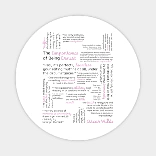 The importance of being Ernest Quote Collage Magnet